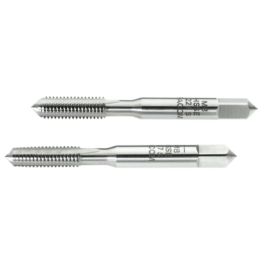 "High performance" cobalt taps, set of 2 cobalt taps (taper and bottoming), M10 x 1.5 mm