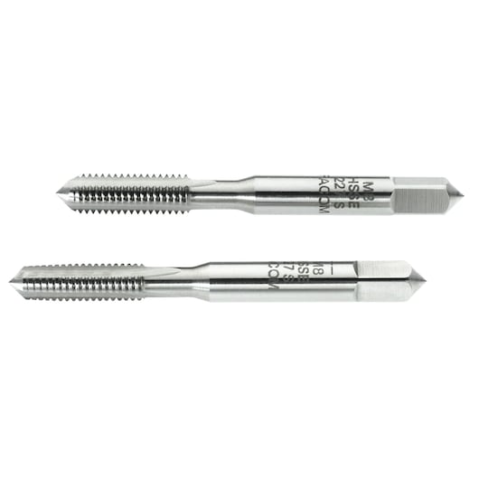 "High performance" cobalt taps, set of 2 cobalt taps (taper and bottoming), M9 x 1.25 mm