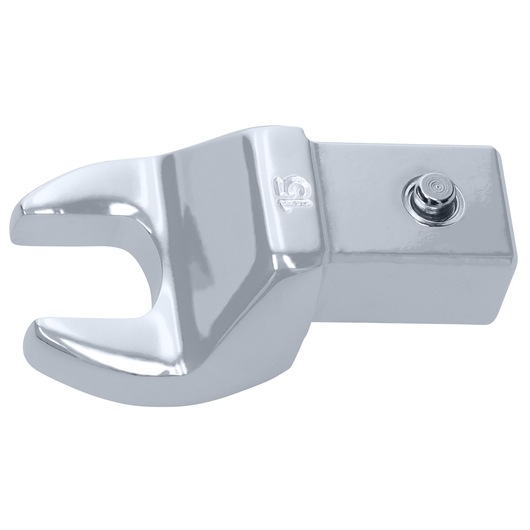 Facom 11_15 chrome open-end crowfoot wrench photography, side angle, 15 mm marking visible.