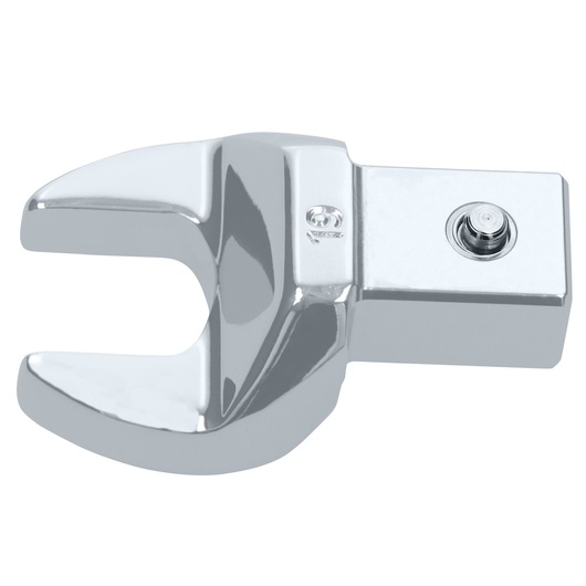 Facom chrome open-end wrench head, SKU 11_19, tool accessory photo, front angle, white background.