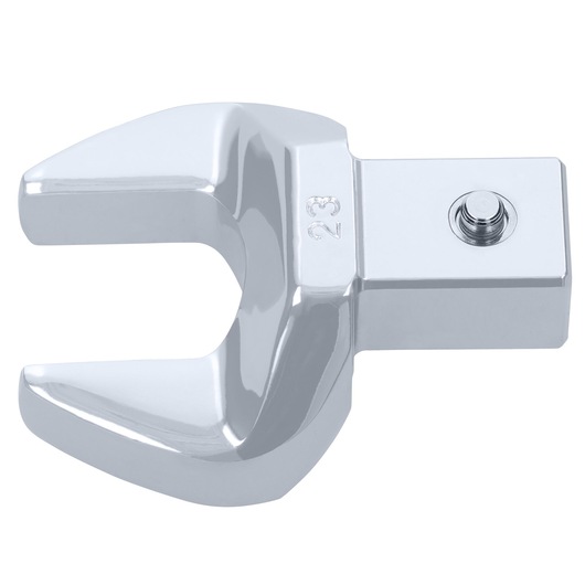 Facom chrome open-end wrench head, SKU 11_23, close-up angle on white background.