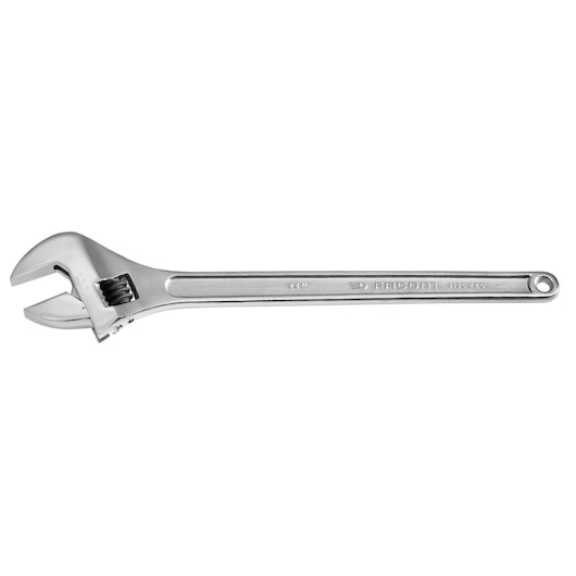 Facom adjustable wrench 113C_24C, silver finish, long handle, side view, photography product category