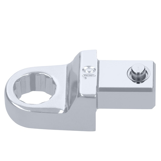 Facom chrome finish wrench adapter SKU 12_10, open end, side angle on white background.