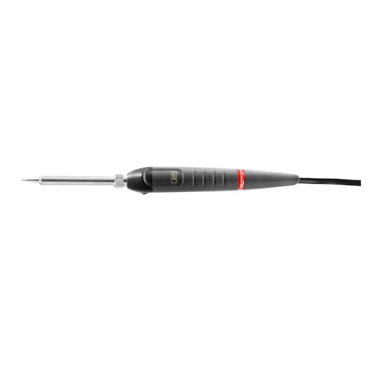 Facom 1230B_20 electric soldering iron, black handle, side view, photography product