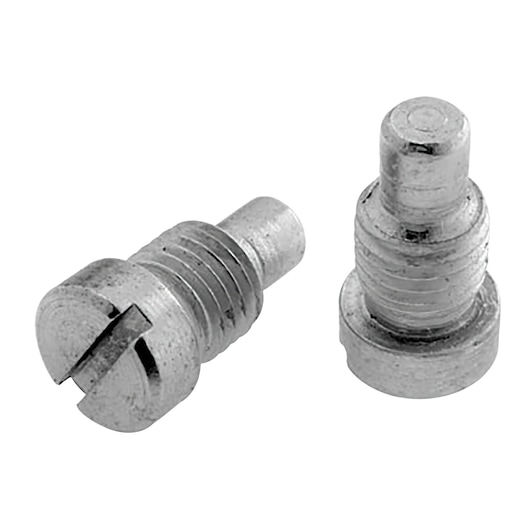 Facom 126E120 metal slotted screws, close-up photo, hardware product, white background.