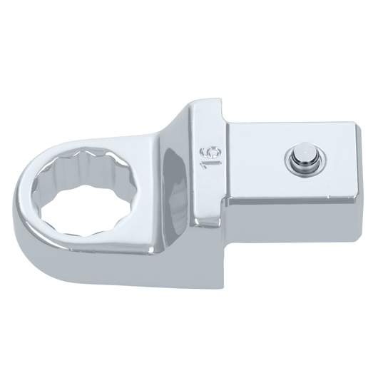Facom 13_16 chrome finish box end wrench head, side angle on white background.