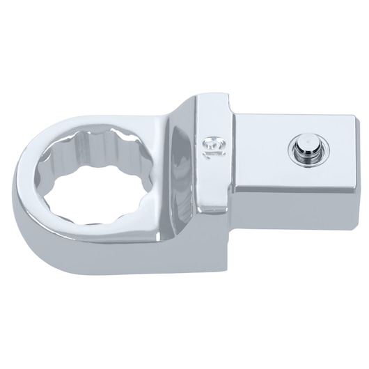 Facom 13_19 chrome socket adapter with 12-point ring, product photography on white background