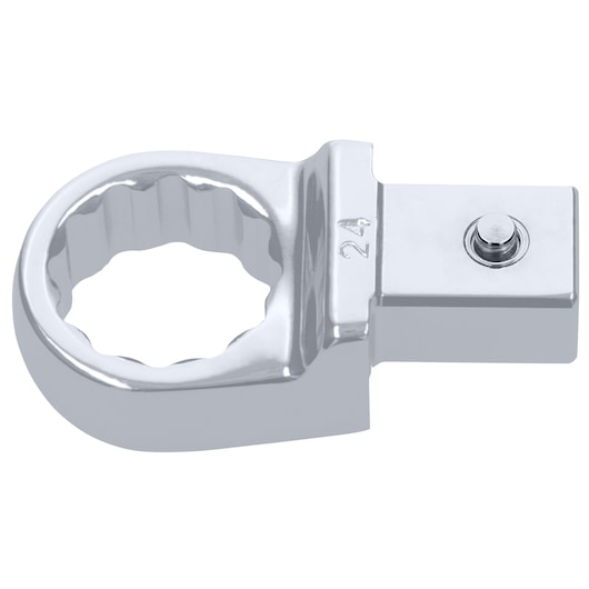 Facom 13_24 chrome finish crowfoot wrench, 24 mm, product close-up on white background.