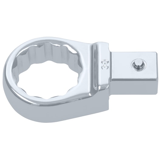 Facom 13_30 chrome-finished socket wrench head, white background, product photography.