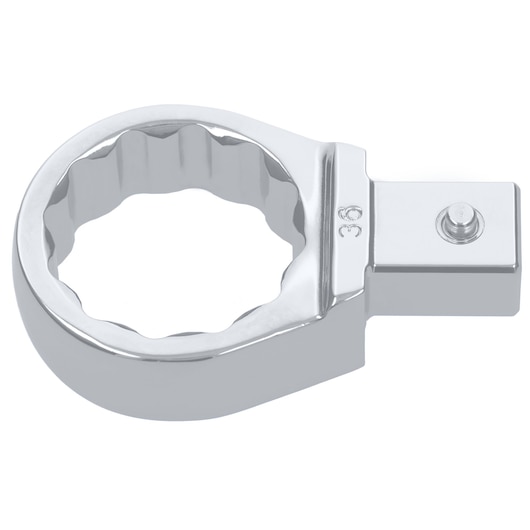 Facom chrome finish socket head, SKU 13_36, product photography, front angle on white background.