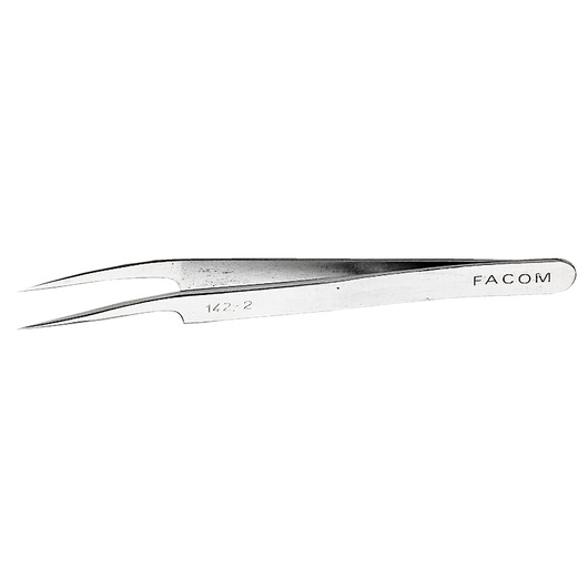 High precision tweezers 15 degree angled extra clearance nose