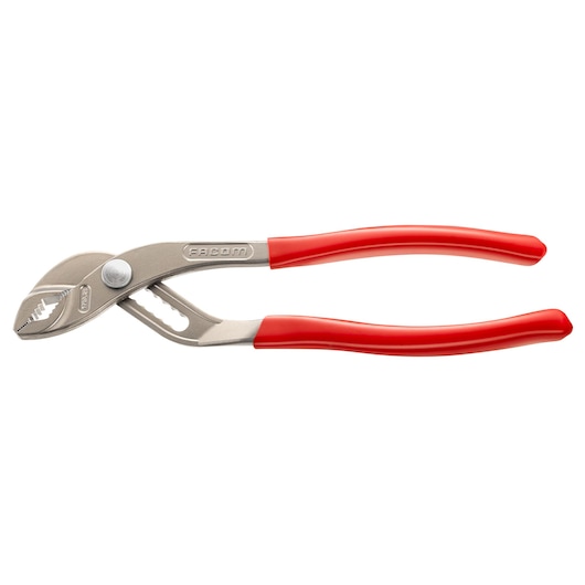 Facom adjustable pliers with red handles, side angle, SKU 170A_25, photography on white background.