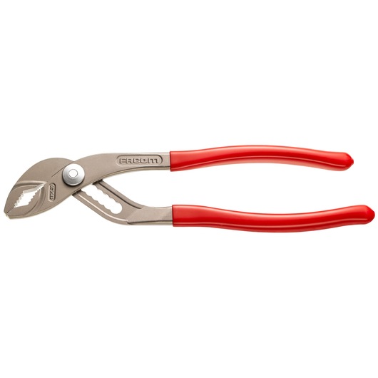 Facom 170A_30 water pump pliers with red handles, side angle on white background.
