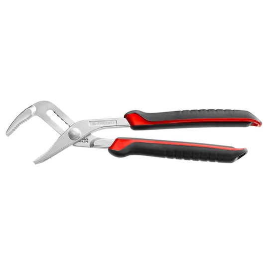 Facom 180A_CPE adjustable pliers with black and red handles, side angle, white background.