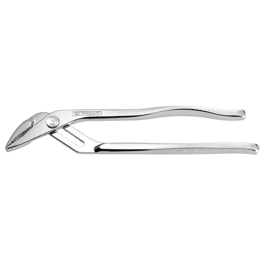 Facom 180 adjustable slip joint pliers silver finish, side angle, hand tool category.