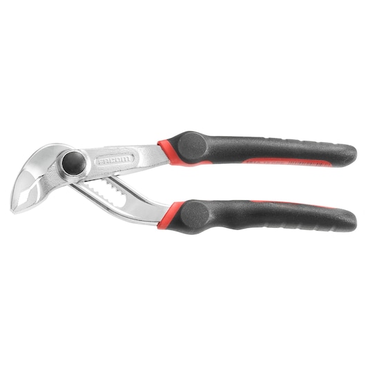Facom adjustable water pump pliers with black and red handles, SKU 181A_18CPE, side angle, photography.