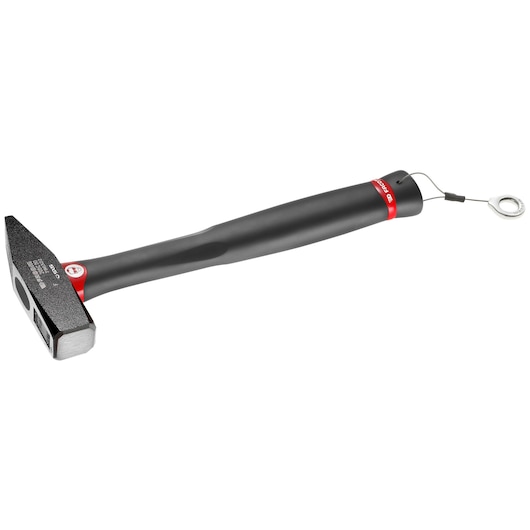 Facom hammer with black handle and red ring, front angle, SKU 205C_100SLS, photography category.
