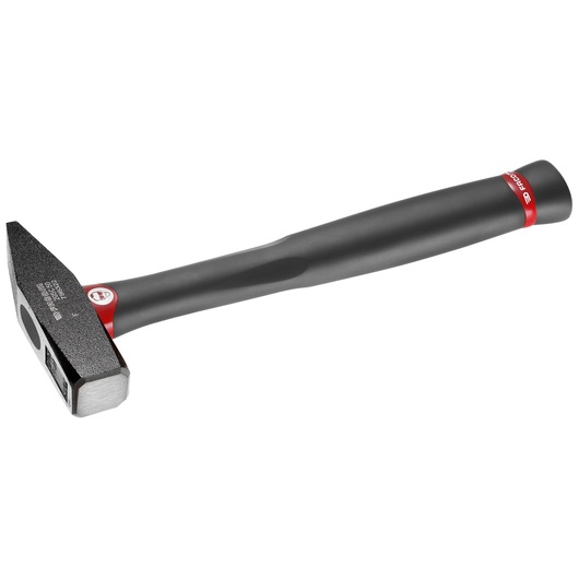Facom 205C_20 club hammer with black handle and flat metal head, side angle, white background.