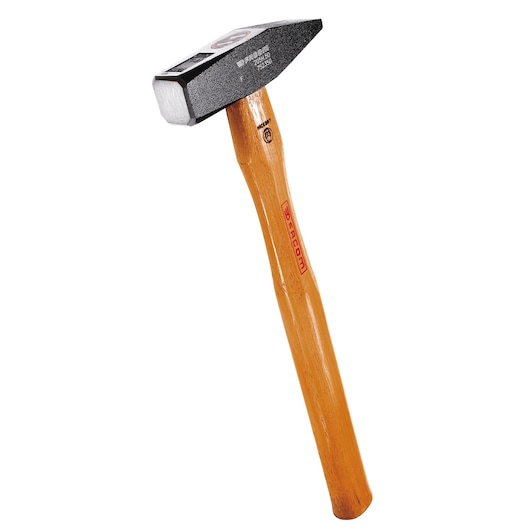 Facom hammer with wooden handle, angled view, SKU 205H_100, photography on white background.