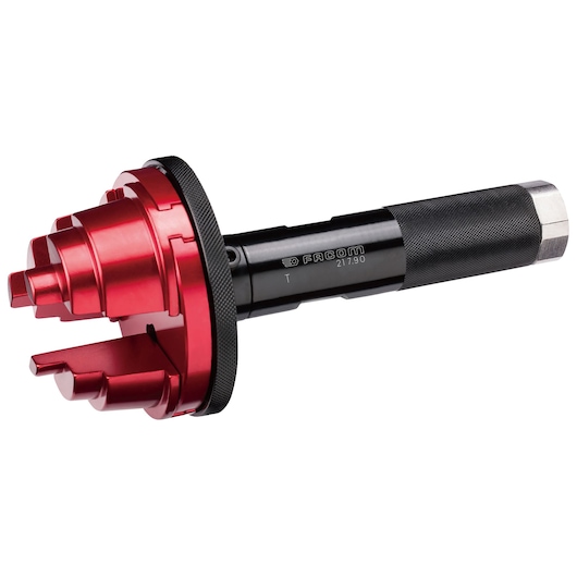 Facom 217_9 photography of metal tool with red and black stepped head, side angle on white background.