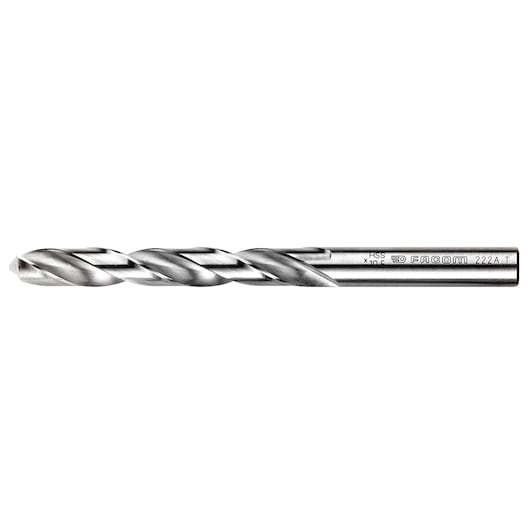 Facom 222A_T10_5 high-speed steel drill bit, silver finish, shown in side view on white background.
