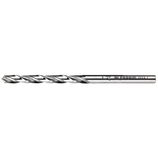 Facom 222A_T2_5 metal twist drill bit, silver finish, side view on white background.