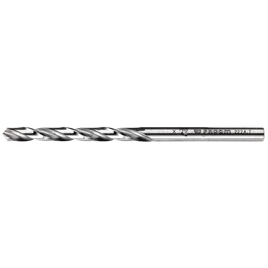 Facom 222A_T4_2 metal drill bit, silver, side view on white background.