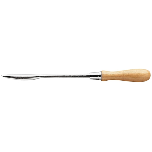 Facom 232 spatula tool with wooden handle, side view, white background.