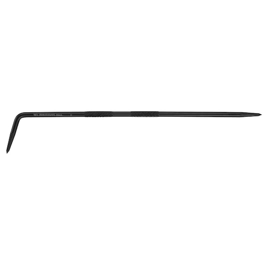 Facom 234A pry bar with knurled grip, black finish, side angle on white background.