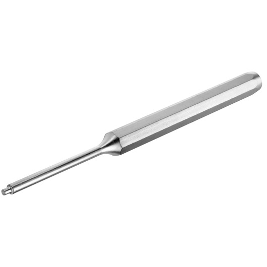 Facom 246_5 steel pin punch tool, long handle, silver finish, product photography, angled on white background.