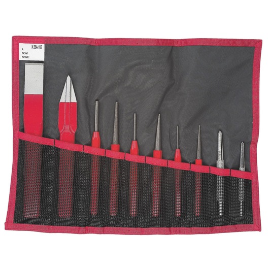 Chisel and punch set, 10 pieces