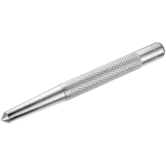 Facom 256_2_5 metal center punch tool with knurled grip, side angle, white background.