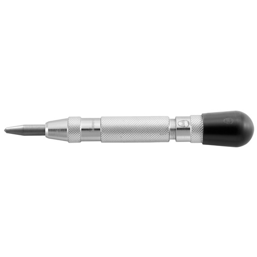 Facom 257A automatic center punch tool, silver with black handle, photography, side view