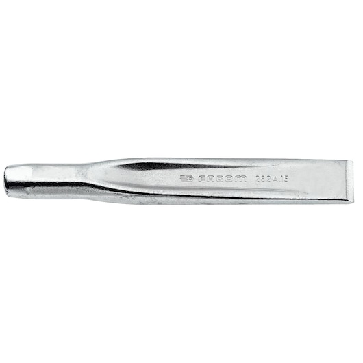 Facom 262A_15 cold chisel tool, silver metal, side view on white background.