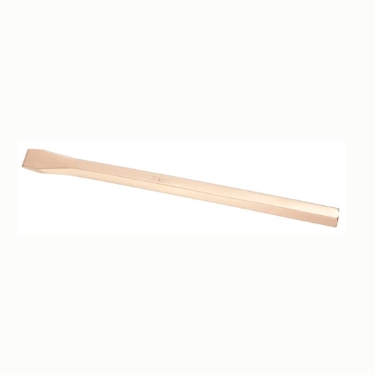 Facom 265_20SR flat chisel, bronze finish, hexagonal shaft, side angle, hand tool photography.
