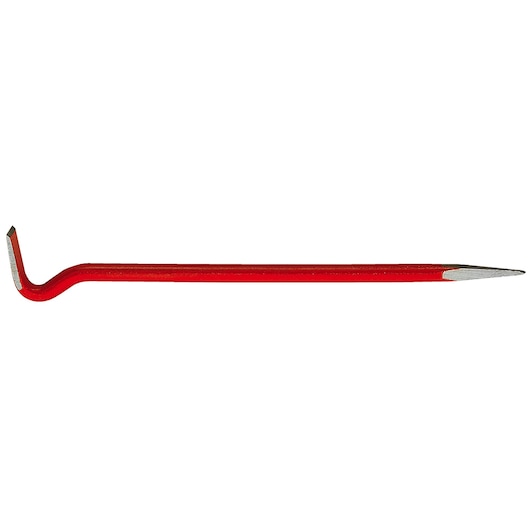 Facom 268_3 red pry bar with angled claw and pointed tip, side view on white background.