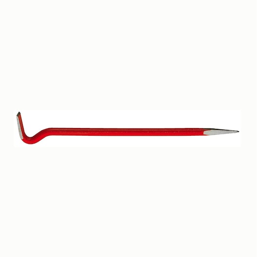 Facom 268_4 red pry bar with angled claw and pointed tip, side view on white background.