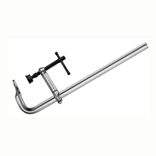 Facom 275_3 bar clamp with metal handle, silver finish, side angle, photography