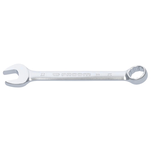 Photo of Facom 39_13 combination spanner, silver finish, 13mm size, flat lay on white background.