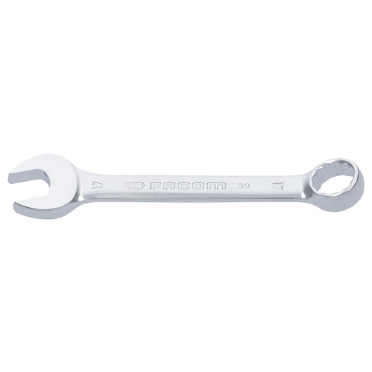 Short combination wrench, 17 mm
