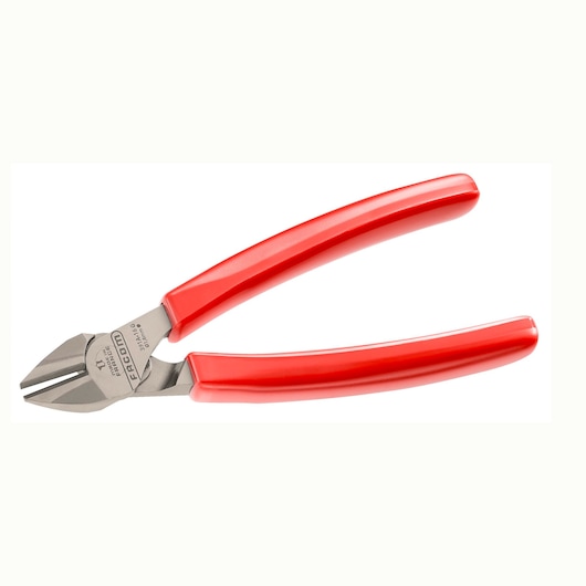 Facom 391A_16G diagonal cutting pliers with red handles, product angled on white background.