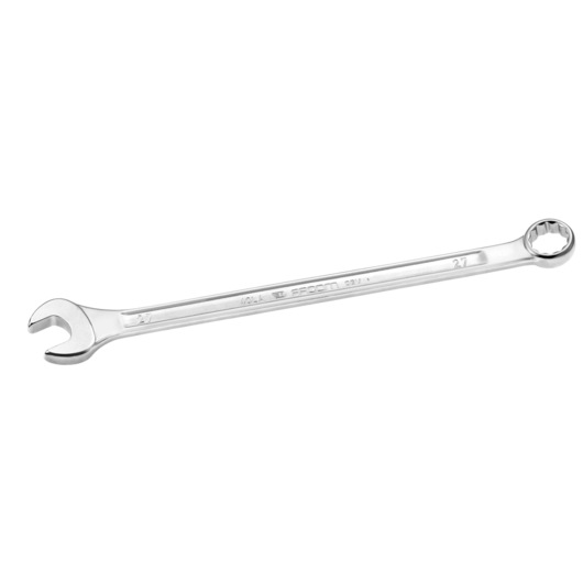 Facom 40_33LA combination wrench with open and box end, silver finish, shown at angle on white background.