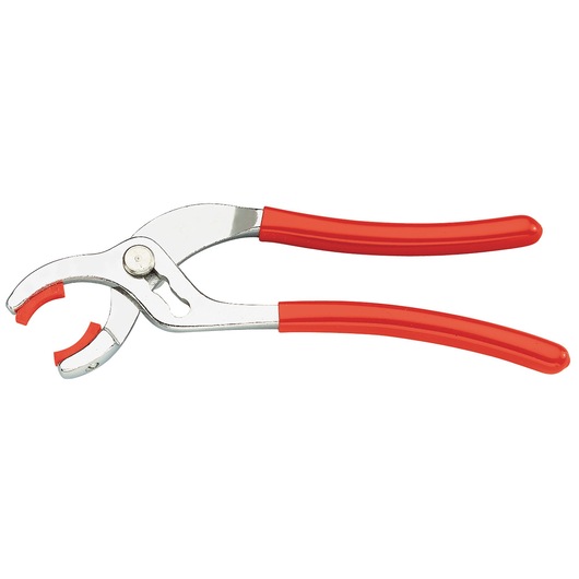 Facom 410_S adjustable pliers with red handles and silver jaws, photographed on white background.