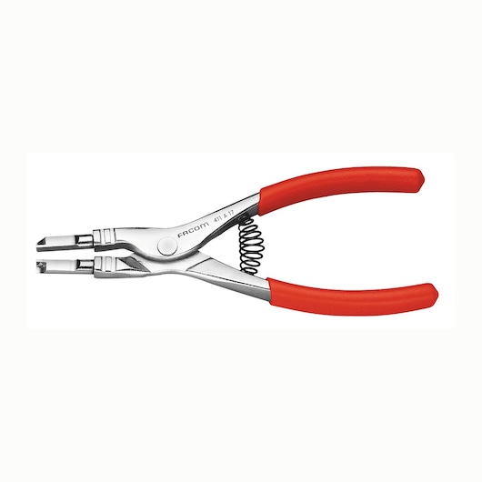 Facom pliers with red handles and a visible spring, SKU 411A_20, side view on white background.