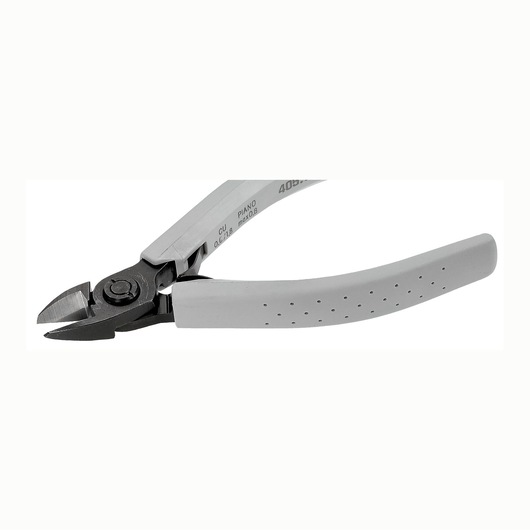 Facom 416_12MT diagonal cutting pliers with grey ergonomic handles, side angle on white background.