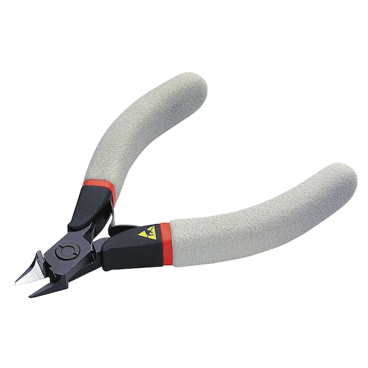 Facom 416_PE precision diagonal cutter with grey cushioned handles, close-up on white background.