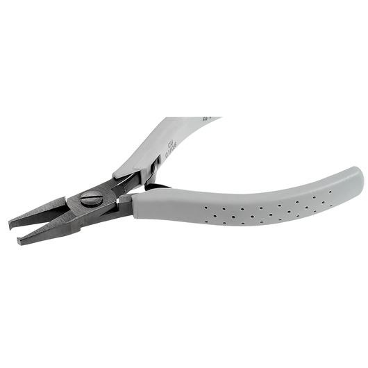 Facom 418_MT flat nose pliers with grey ergonomic handle, product angle on white background.