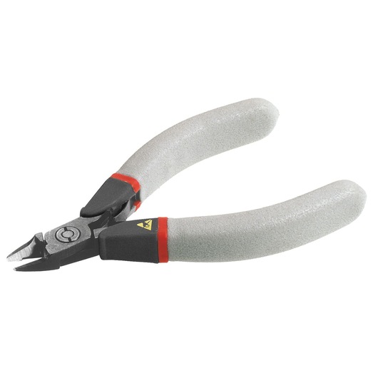 Facom diagonal cutting pliers with grey ergonomic handles, SKU 426_E, photography, front angle.