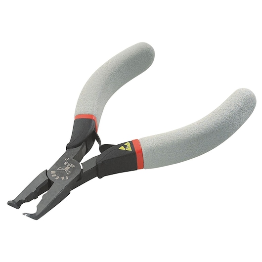 Facom 427_E pliers with gray ergonomic handles and black jaws, angled product photography.