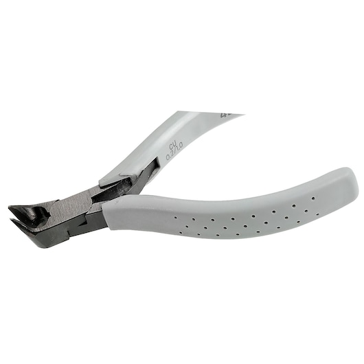 Facom 429_MT diagonal cutting pliers with grey ergonomic handle, side view on white background.
